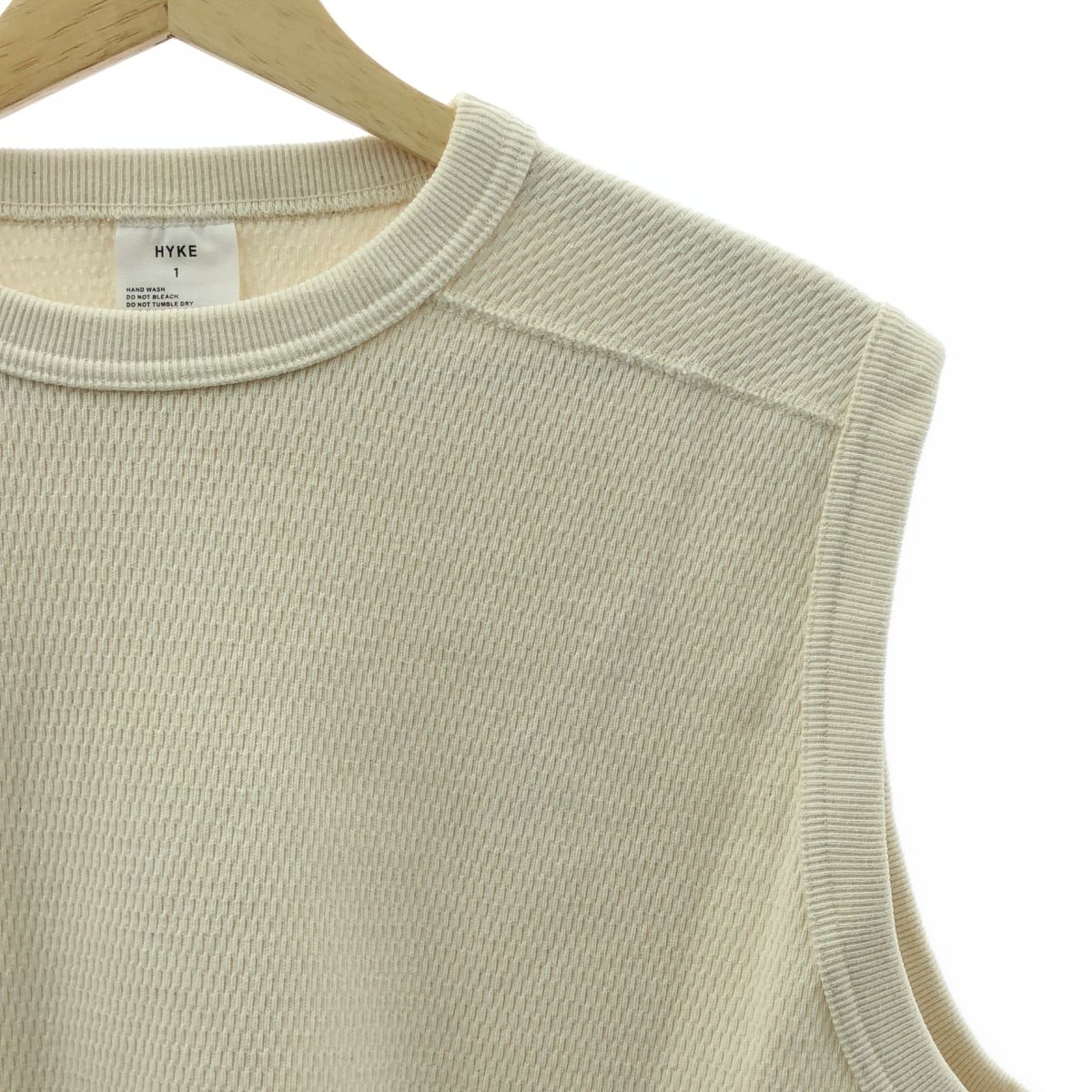 HYKE ノースリーブ　ワッフルカットソー 美品】 HYKE / ハイク | ワッフル ノースリーブ カットソー | 1