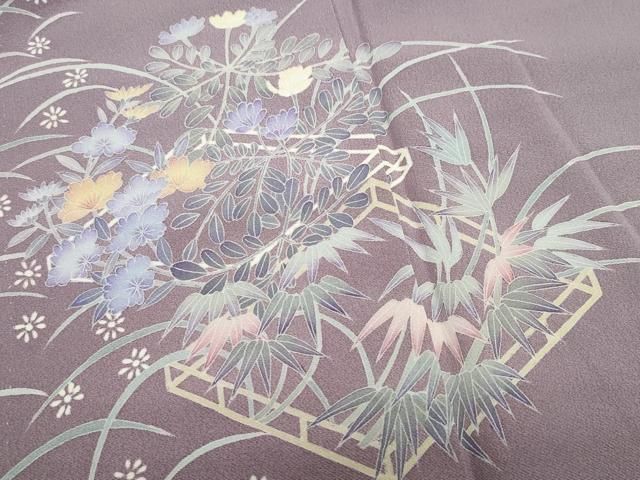 平和屋本店□極上 夏物 本加賀友禅作家 西川健一 絽塩瀬 九寸名古屋帯