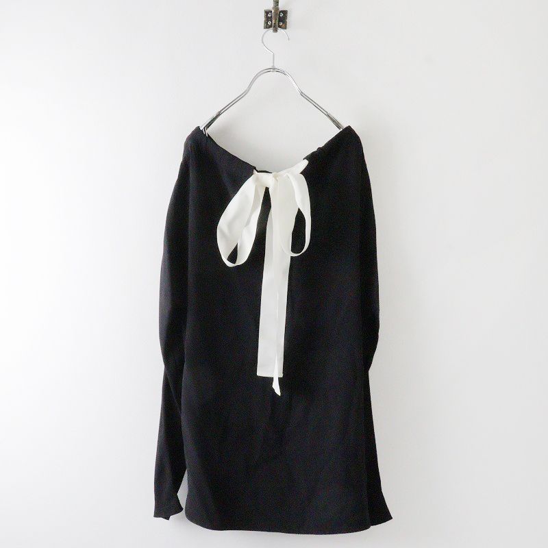 美品 2021SS マルニ MARNI バックリボン ボートネックブラウス 42 