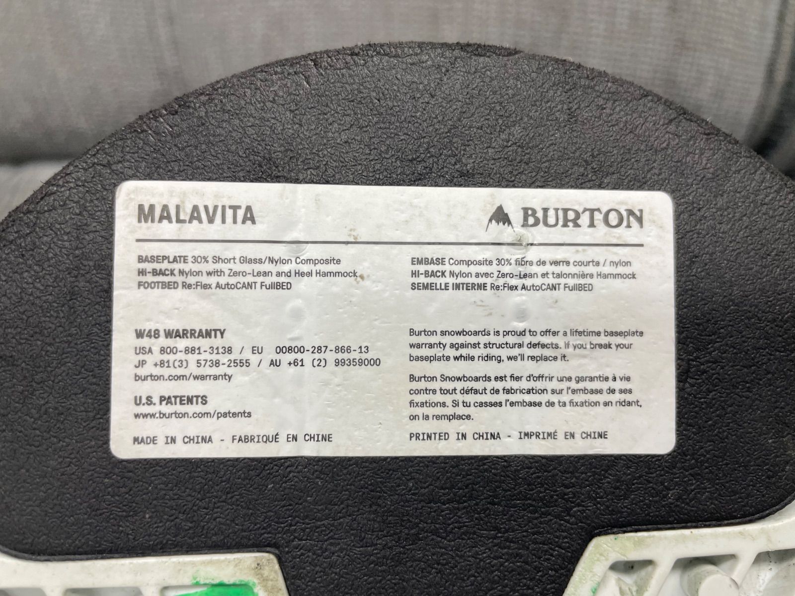 Burton MALAVITA オンライン バートン マラビータ Lサイズ 4x4