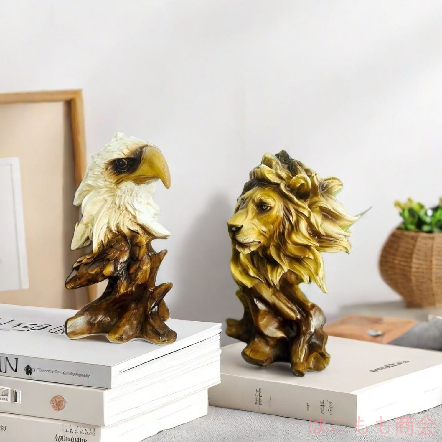 クリエイティブレジン像イーグルヘッドの装飾アートワーク、ホテル、リビングルーム、オフィス、テーブルトップの装飾に適しています DD181