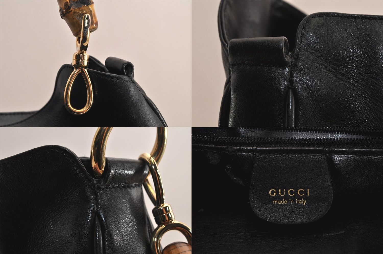 GUCCI グッチ ヴィンテージ バンブー 2Way ショルダーハンドバッグ