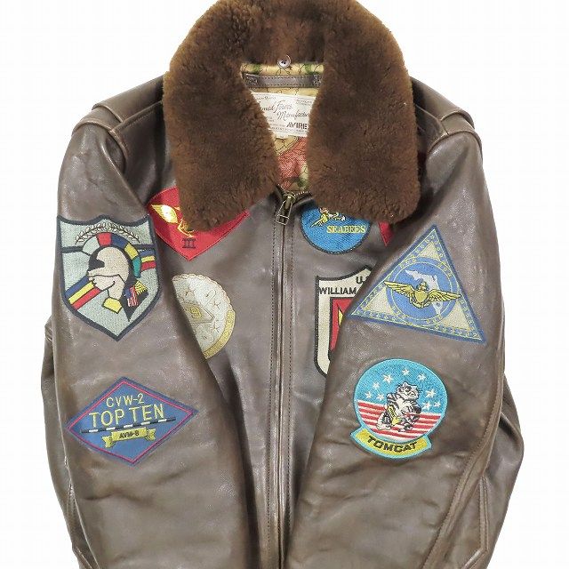 アヴィレックス AVIREX TOP GUN トップガン ラムレザー G-1 フライト 