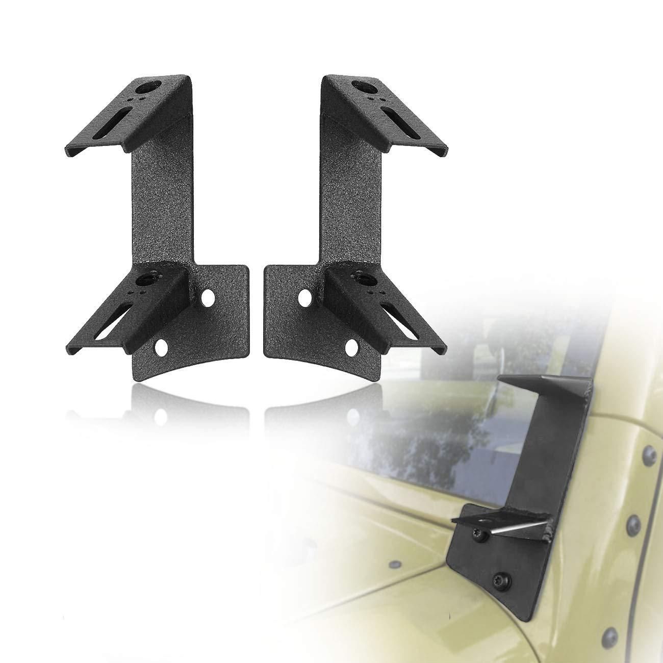 07-17 Jeep Wrangler JK/JKU A柱 ダブルライトブラケット LEDライト取り付け用 アルミ製CYB223再値下げ