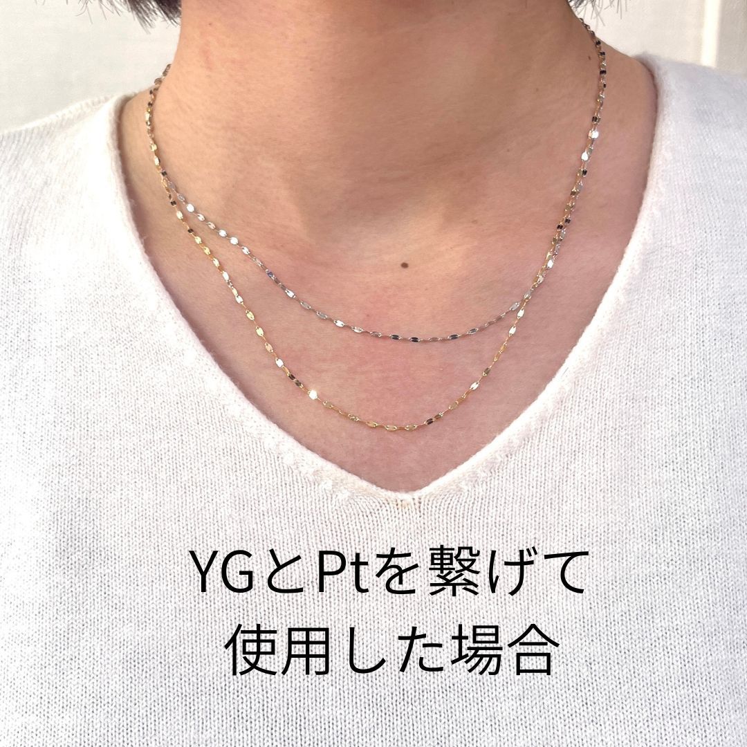 新品  18金 ペタル 幅1.6mm 45cm フラワークロス ペダル  K18 YG チェーン ネックレス 【RMジュエリー】