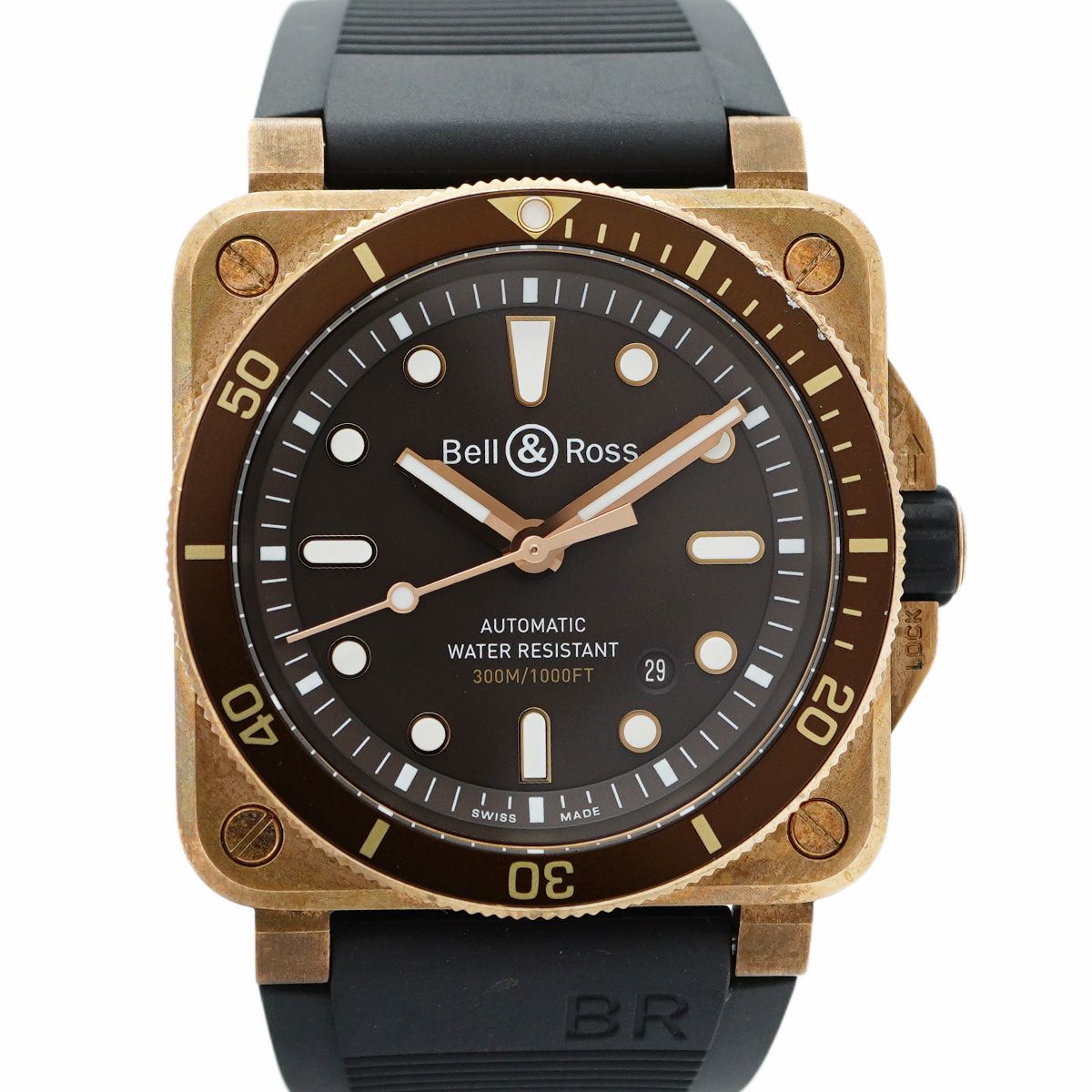 5wwm0192 ベル-ロス ダイバー BR0392-D-BR-BR ブラウン文字盤 腕時計 メンズ