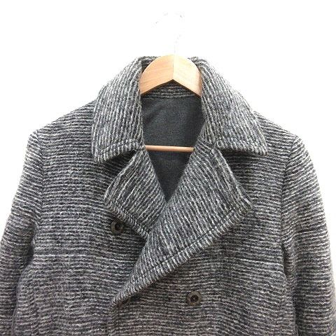 コムサメン COMME CA MEN チェスターコート ショート ボーダー