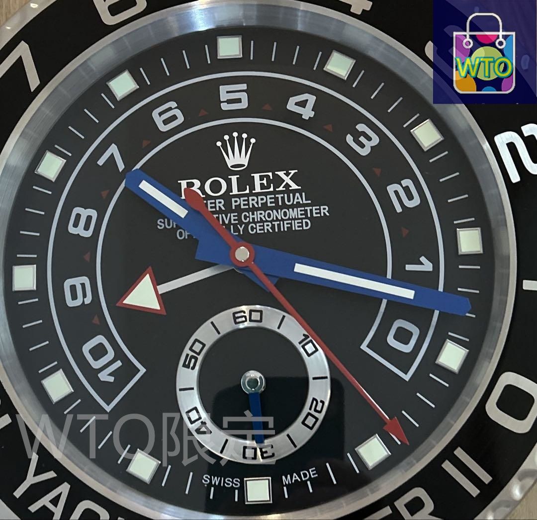 海外販促用ROLEX 掛け時計 ヨットマスター  希少シルバー