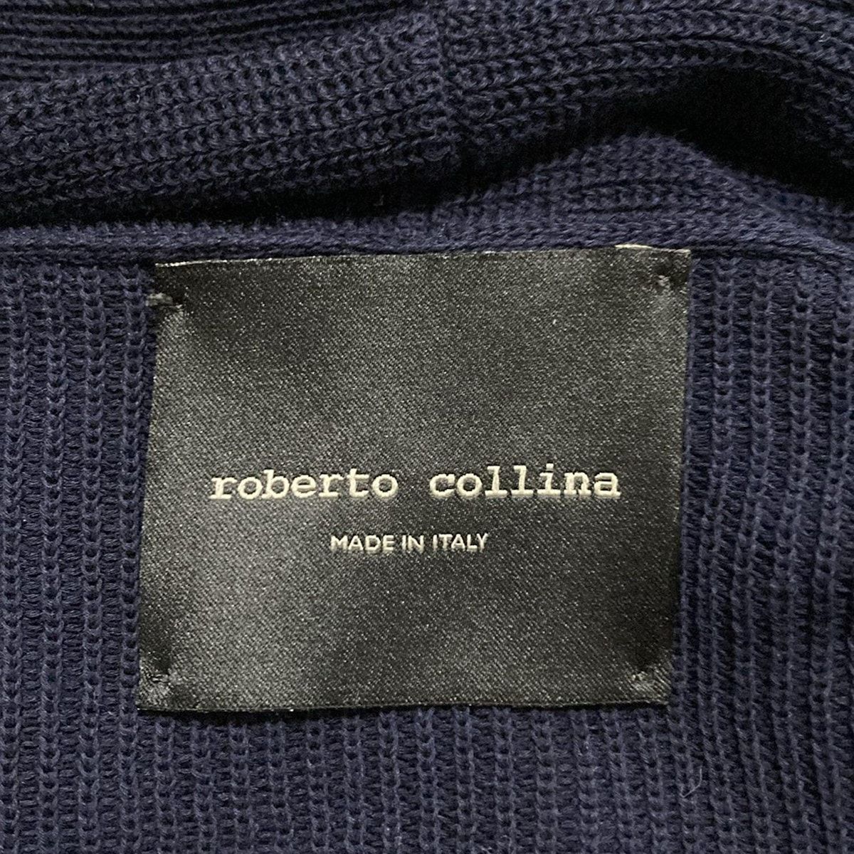 ロベルトコリーナ ダークネイビー カーディガン サイズ48 ROBERTO COLLINA(ロベルトコリーナ) カーディガン サイズ48 M