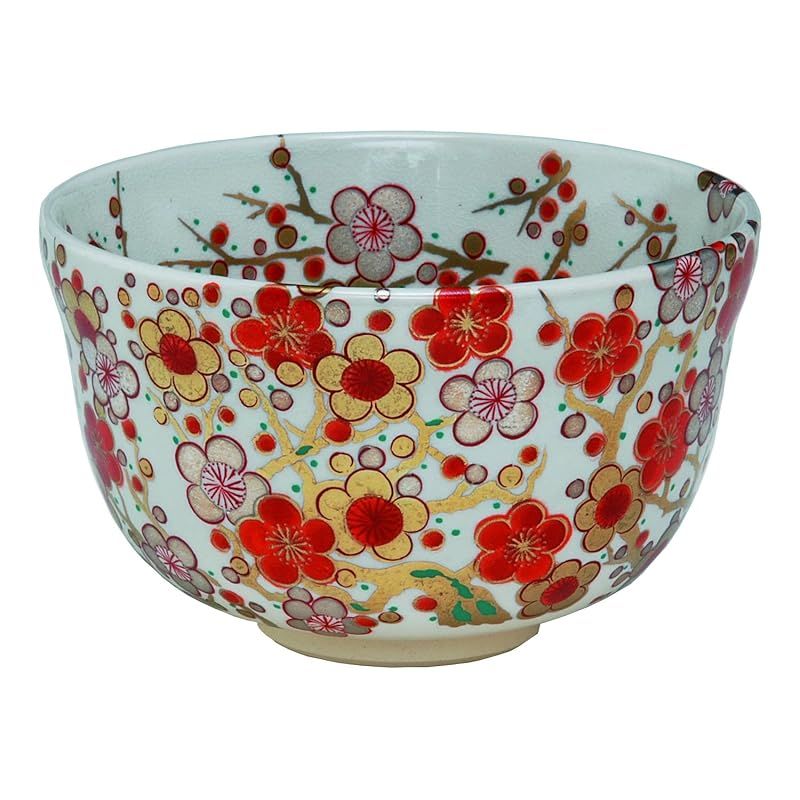 宮地英香 Miyachi Eikou 抹茶碗 白 サイズ 直径12.4x高さ7.8cm 御本手 梅林 化粧箱入