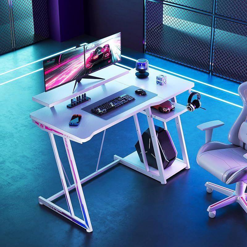 YeTom ゲーミングデスク ゲームデスク 幅120cm gaming desk 収納ラック