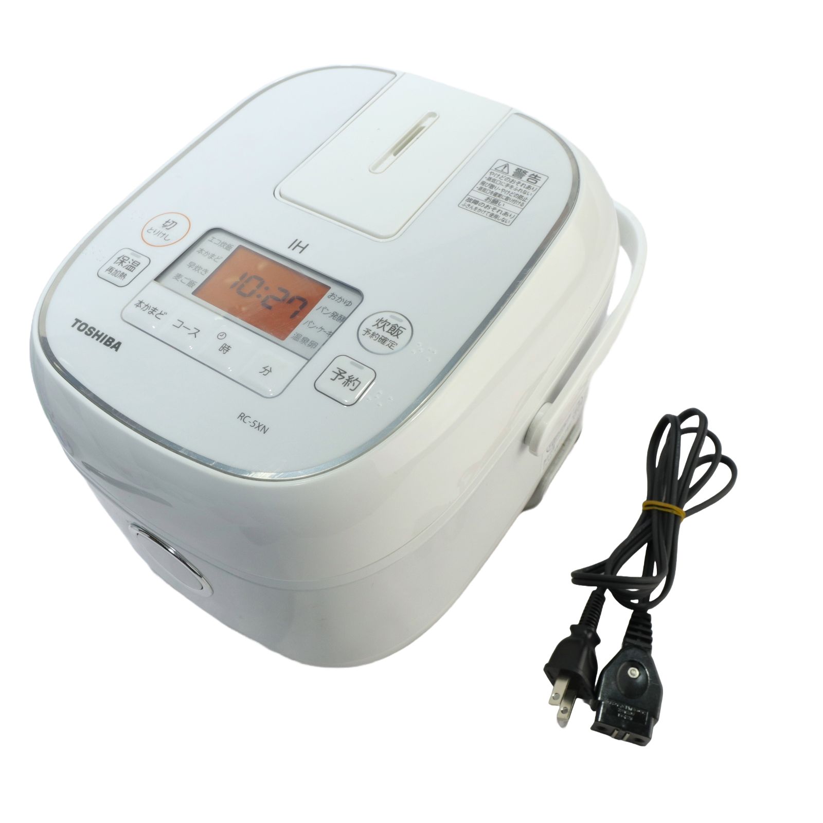 【新品未開封】TOSHIBA RC-5XN IH炊飯器 3合 ホワイト 新品東芝IH炊飯器 3合炊き（0.54L）RC-5XN-W 東芝 3合
