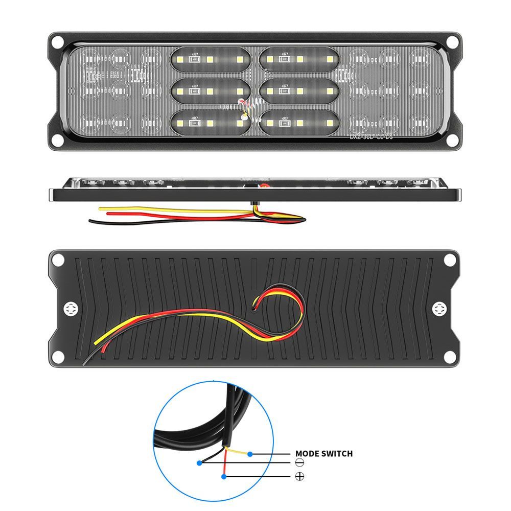 72W サイド マーカー アンバー ストロボ LED ライト マーカー 警告灯 ランプ グリル マーカー トラック 自動車 乗用車 汎用 - メルカリ