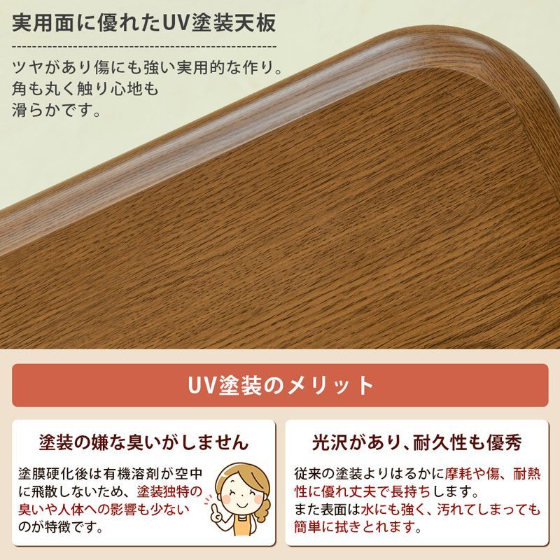 昔ながらのコタツです こたつテーブル 5cmの継脚付き 家具調こたつ 120 ...