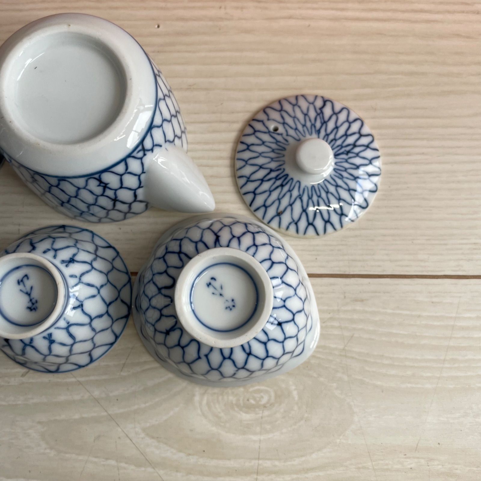 栄山 急須 湯冷まし 煎茶碗5客 煎茶道具 栄山 染付 煎茶器揃 煎茶碗 湯呑 5客 急須 湯冷まし こぼし 煎茶道具