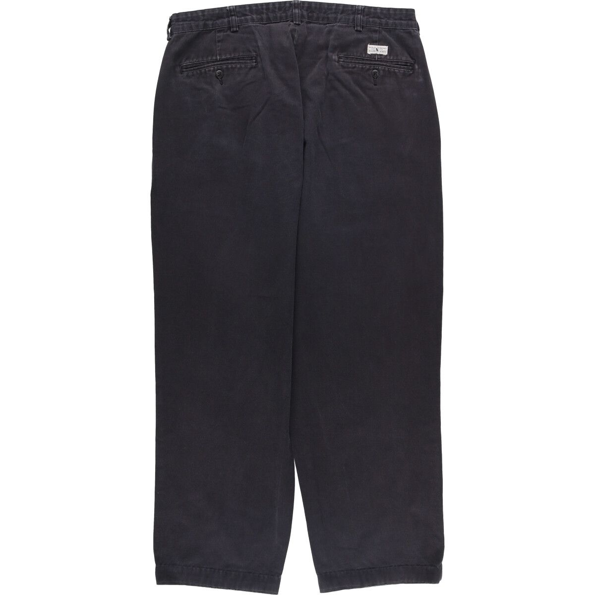 ラルフローレン ツータック チノパンツ ブラック 　W36L29 ブラック】Ralph Lauren ラルフローレン ツータック チノパン 黒