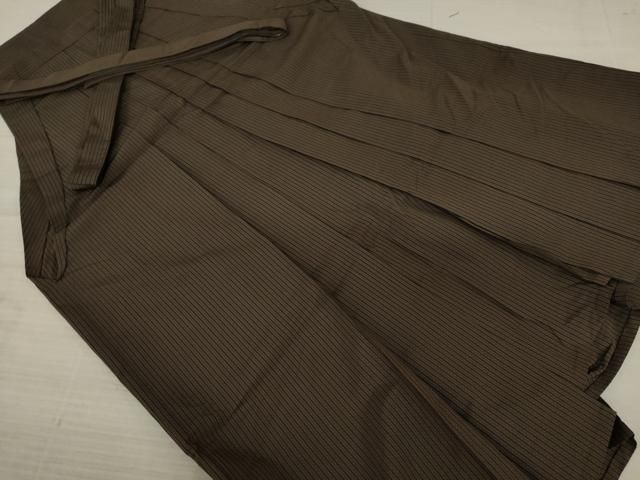 平和屋着物○男性 馬乗り袴 縞 正絹 逸品 AAAZ0613ck