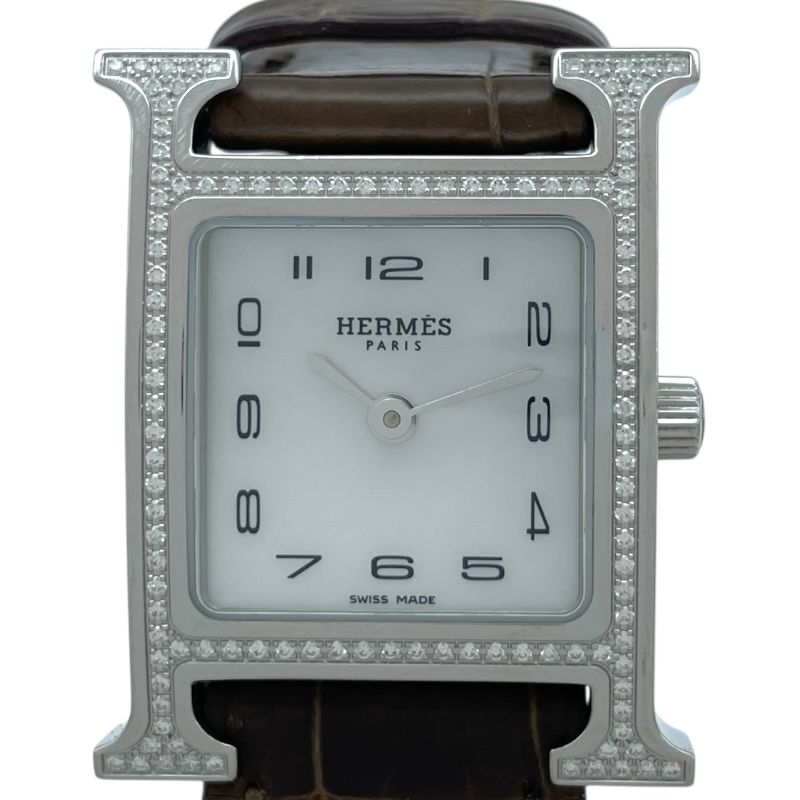 エルメス HERMES Hウォッチ ホワイトシェル HH1.235 ホワイトシェル SS クオーツ レディース 腕時計