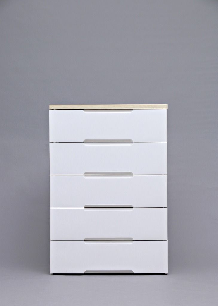 アイリスオーヤマ チェスト ラクラク引出し 木天板 5段 幅80.5×奥行51×高さ116cm HG-805 IRIS OHYAMA