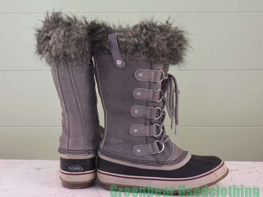 Y463 レディース SOREL スノーブーツ ウィンターブーツ グレー 24cm