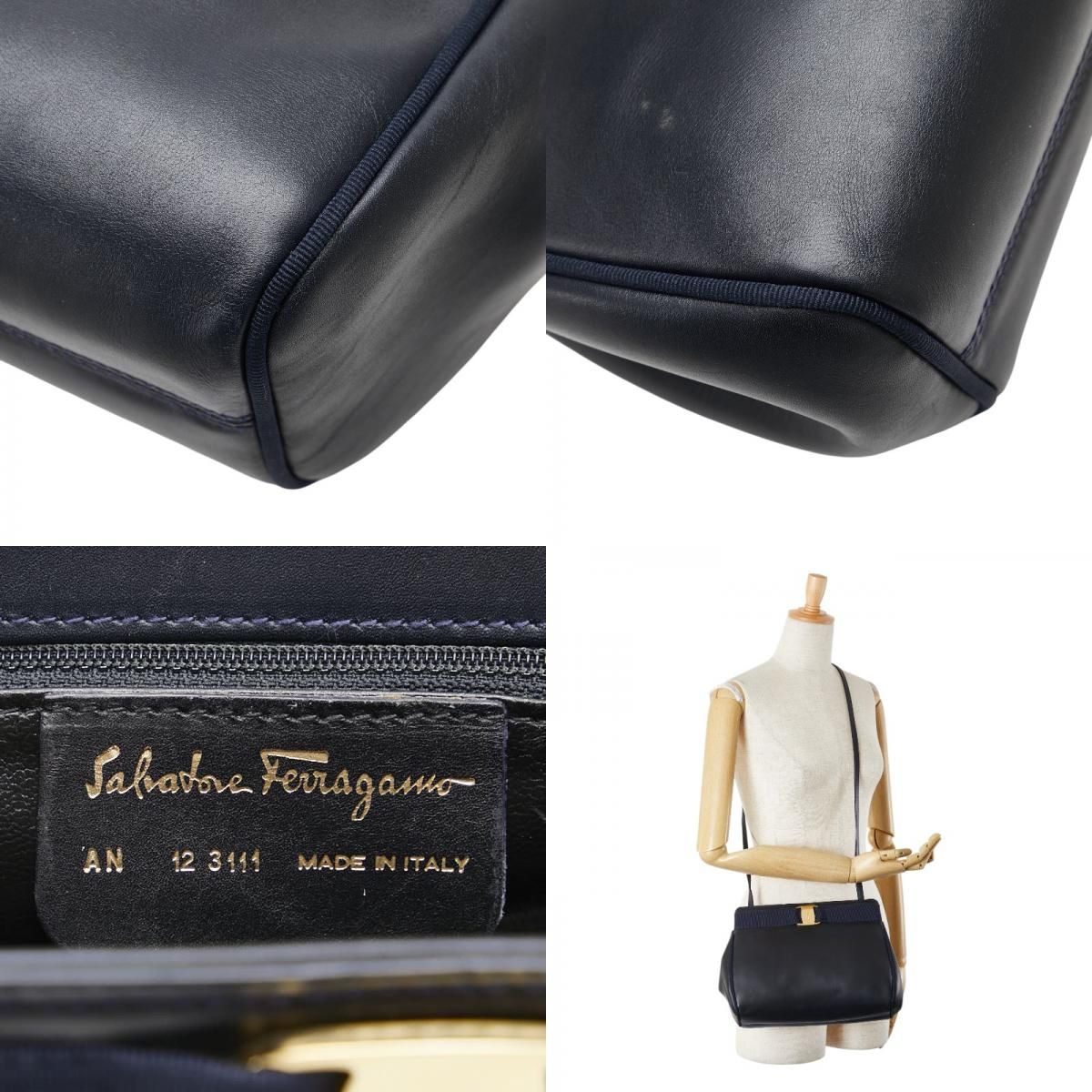サルヴァトーレフェラガモ ヴァラリボン 斜め掛け ショルダーバッグ  