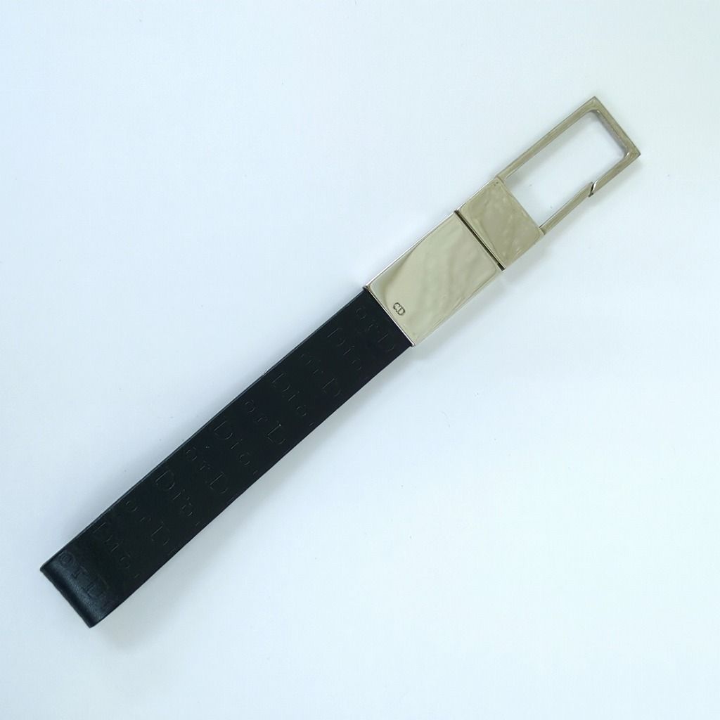 ディオールオム キーホルダー キーチェーン レザー ブラック  