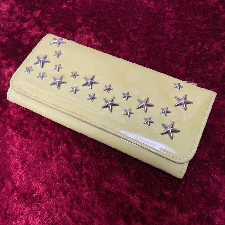 JIMMY CHOO ジミーチュウ 星 スタッズ エナメル 長財布