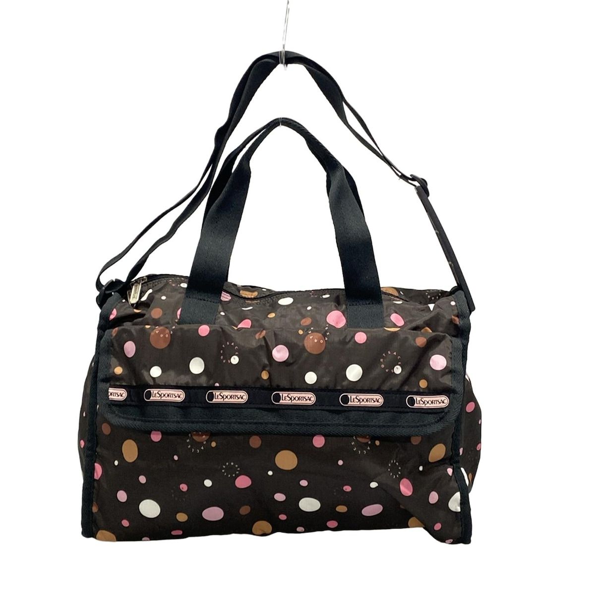 LESPORTSAC レスポートサック ボストンバッグ - カーキ×マルチ ドット柄