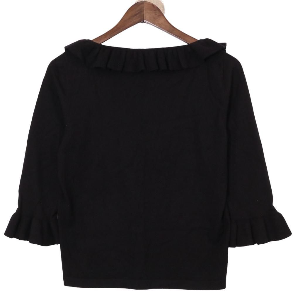 CELINE 黒フリルニット