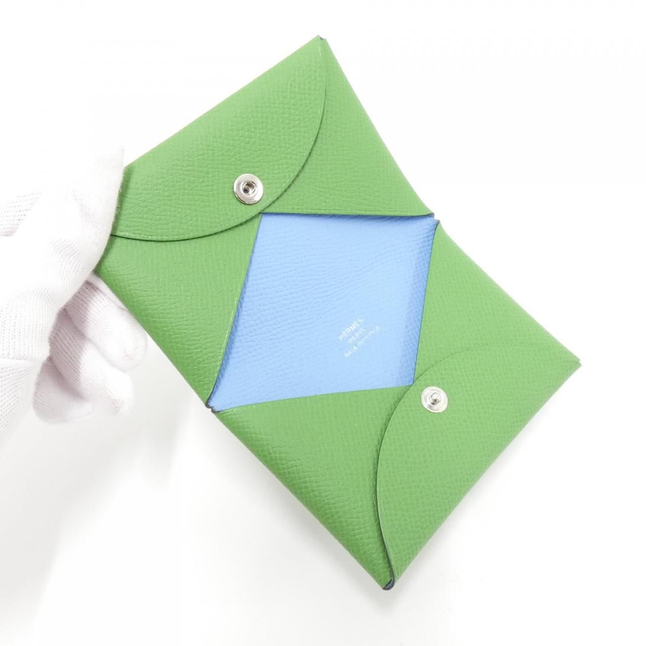 エルメス カルヴィ バイカラー プレゼントに最適 エルメス カルヴィ カードケース バイカラー (HERMES