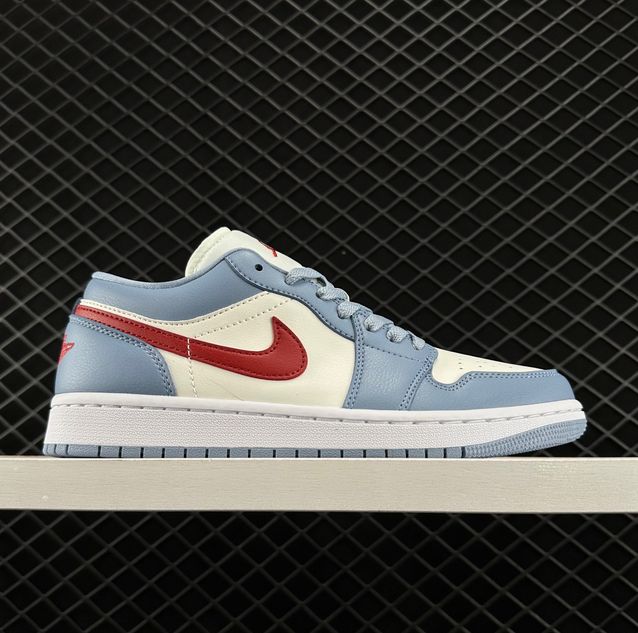 Air Jordan 1 Low Blue Grey DuneRed