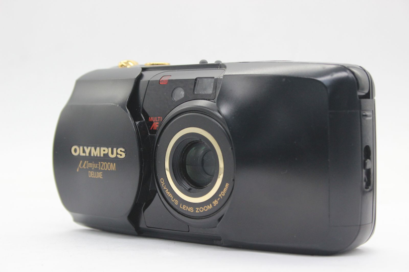 返品保証】 オリンパス Olympus μ Zoom Deluxe ブラック Multi AF 35 