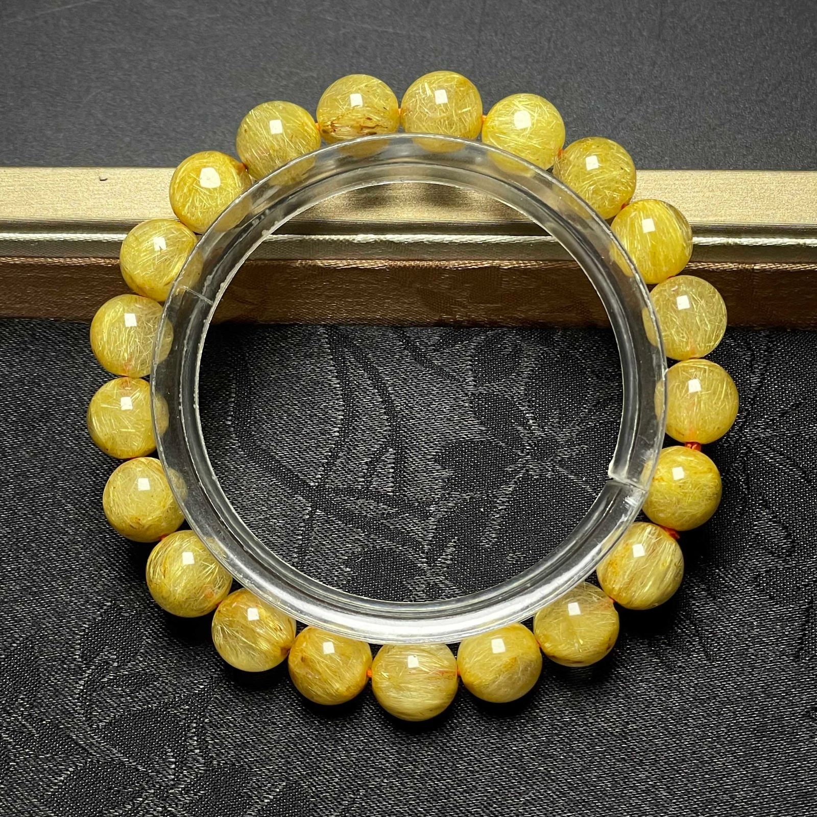 ルチルクォーツ 満針！！ 逸品 EU製☆極!極満針ルチルクォーツ☆ブレスレット パワーストーン