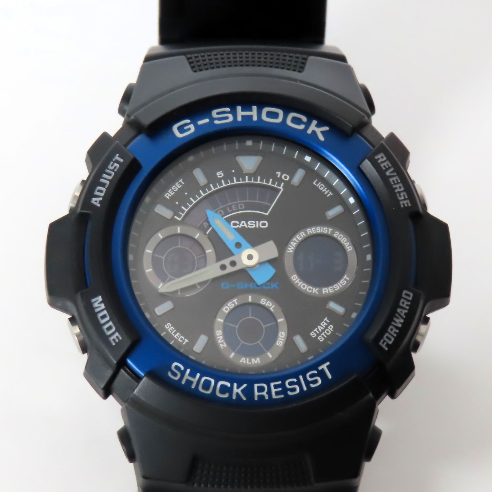 稼働品 美品 CASIO G-SHOCK カシオ ジーショック 黒×青 ブラック