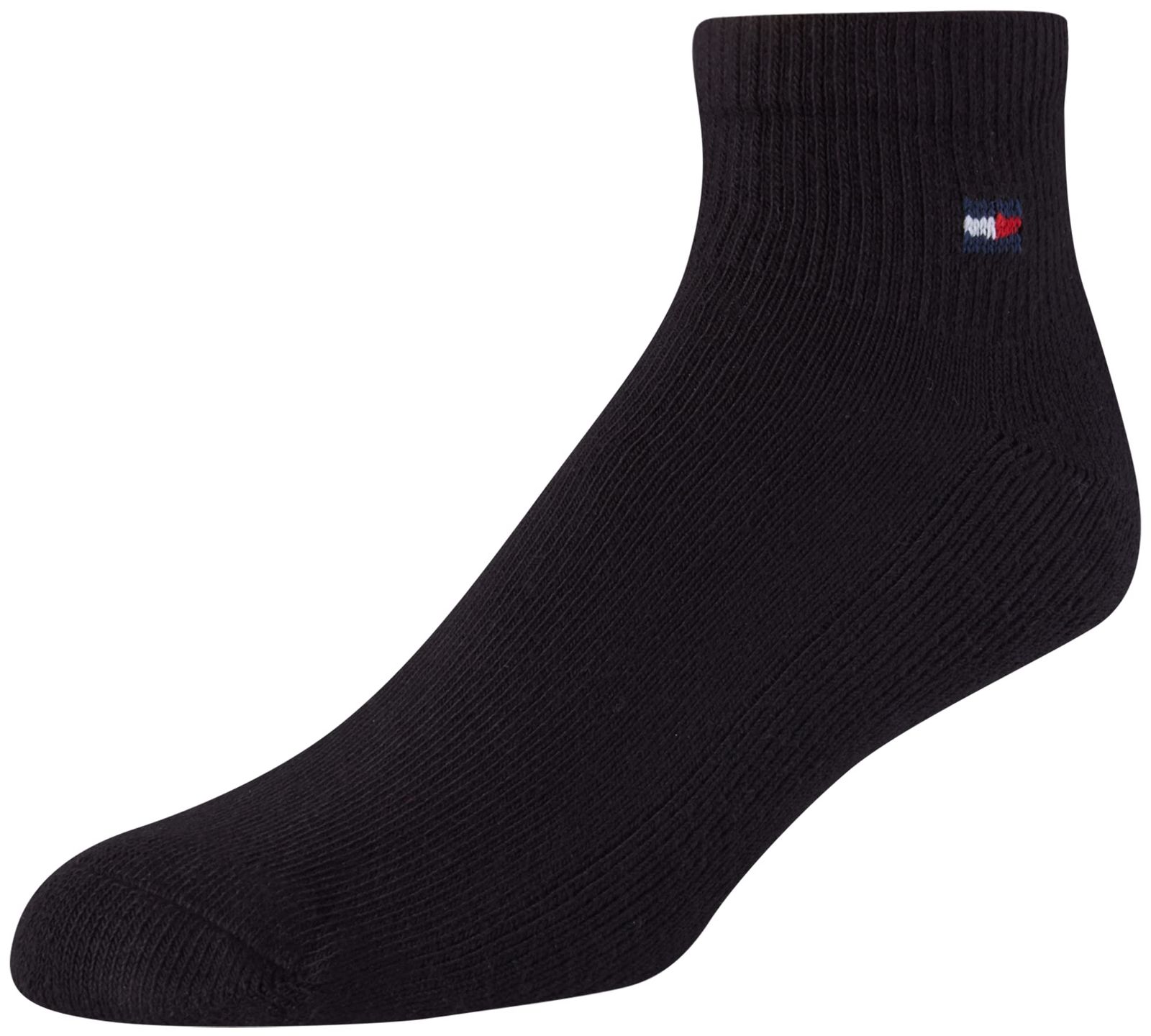 Tommy Hilfiger メンズ スポーツ コットン クッション クォーターソックス US サイズ: Shoe Size: 7-12 カラー: ブラック [ブラック] [S]