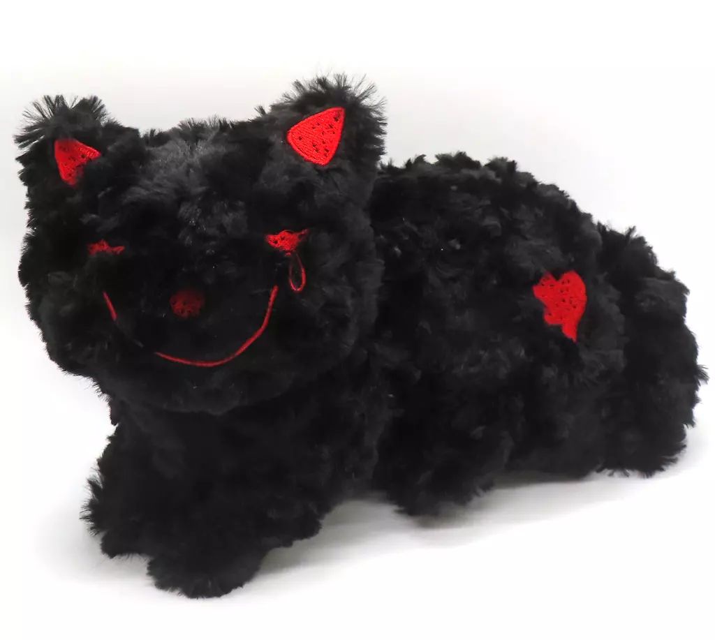 中古】ぬいぐるみ リイシューねこちゃん(BLACK AND RED