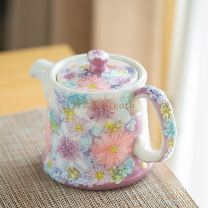 ゆずりは工房 色彩花 ポット急須 おしゃれ かわいい カフェ 喫茶店