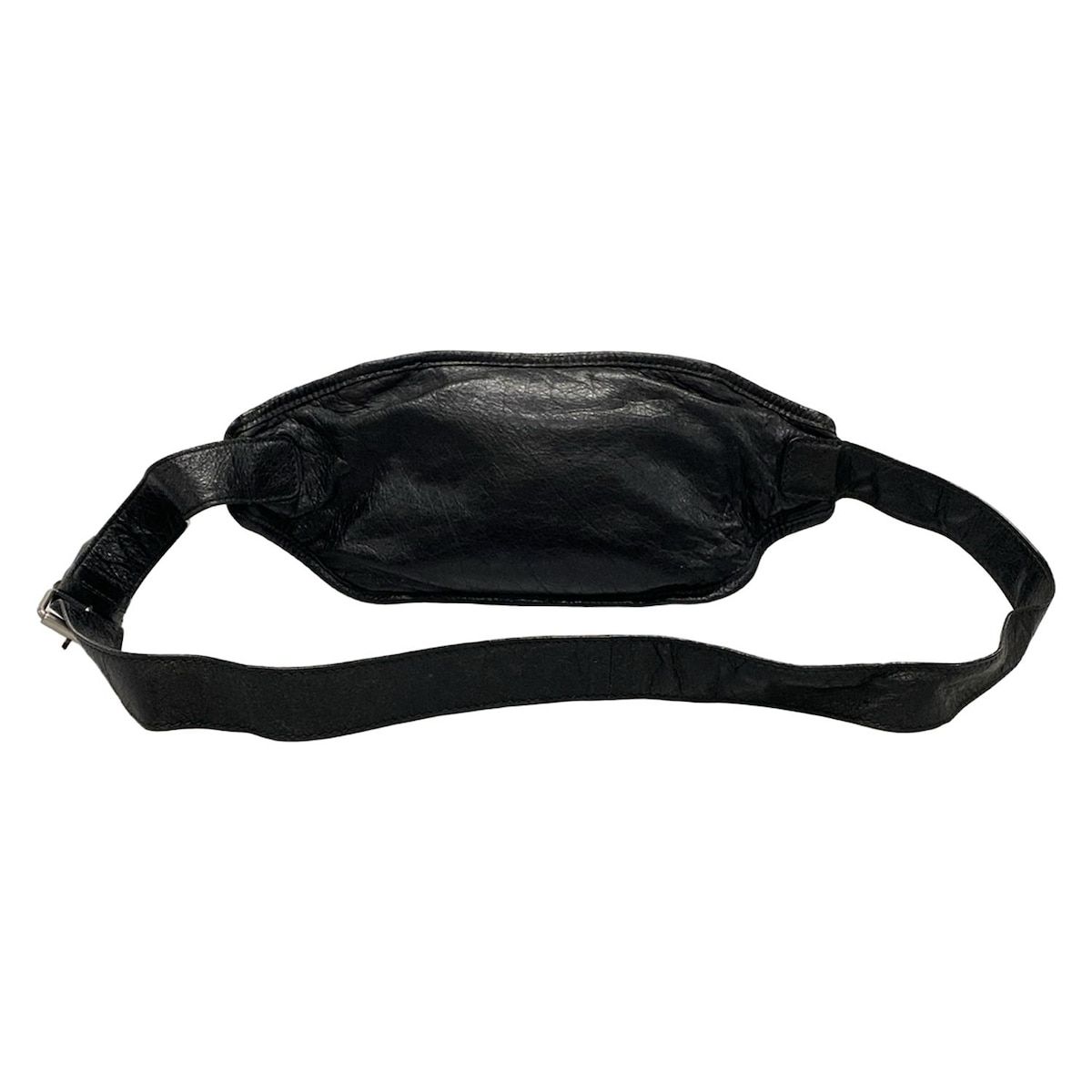 BALENCIAGA バレンシアガ ウエストポーチ - 542013 黒 レザー DECORATOM_COM_BR