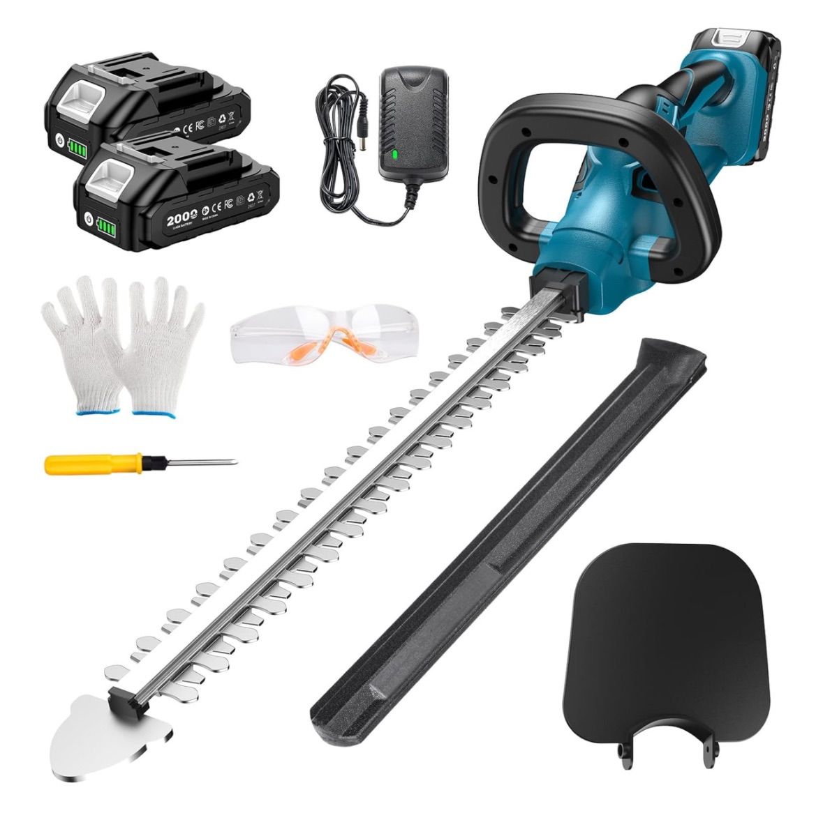 ヘッジトリマー 充電式 コードレス バッテリー2個 剪定バリカン 庭木 生垣 ガーデントリマー 軽量 女性でも使える