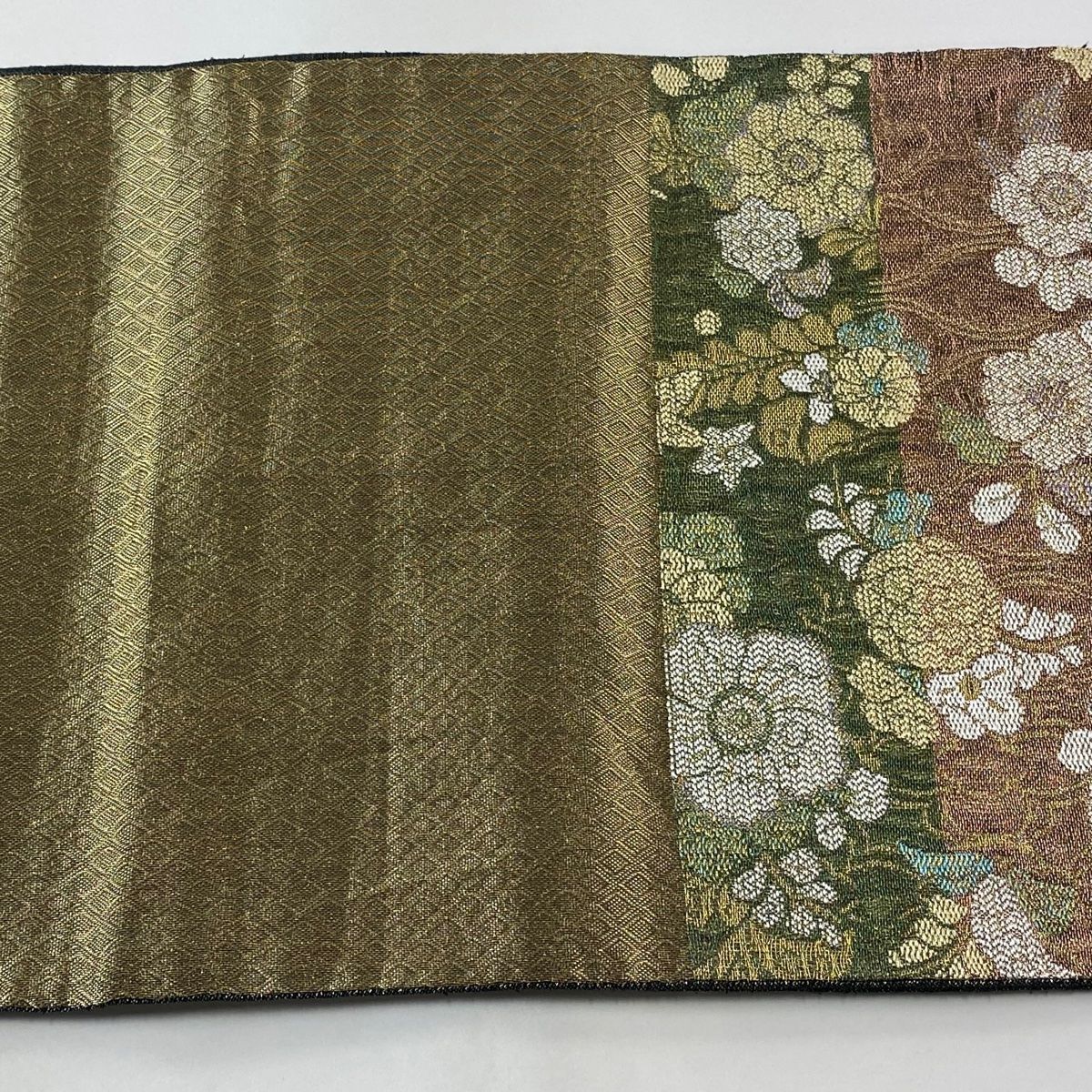 辻が花 袋帯 多色 金糸使用 六通柄 B-05 平和屋着物◎六通柄袋帯 辻が花 金銀糸 正絹 逸品 BAAU2211yc