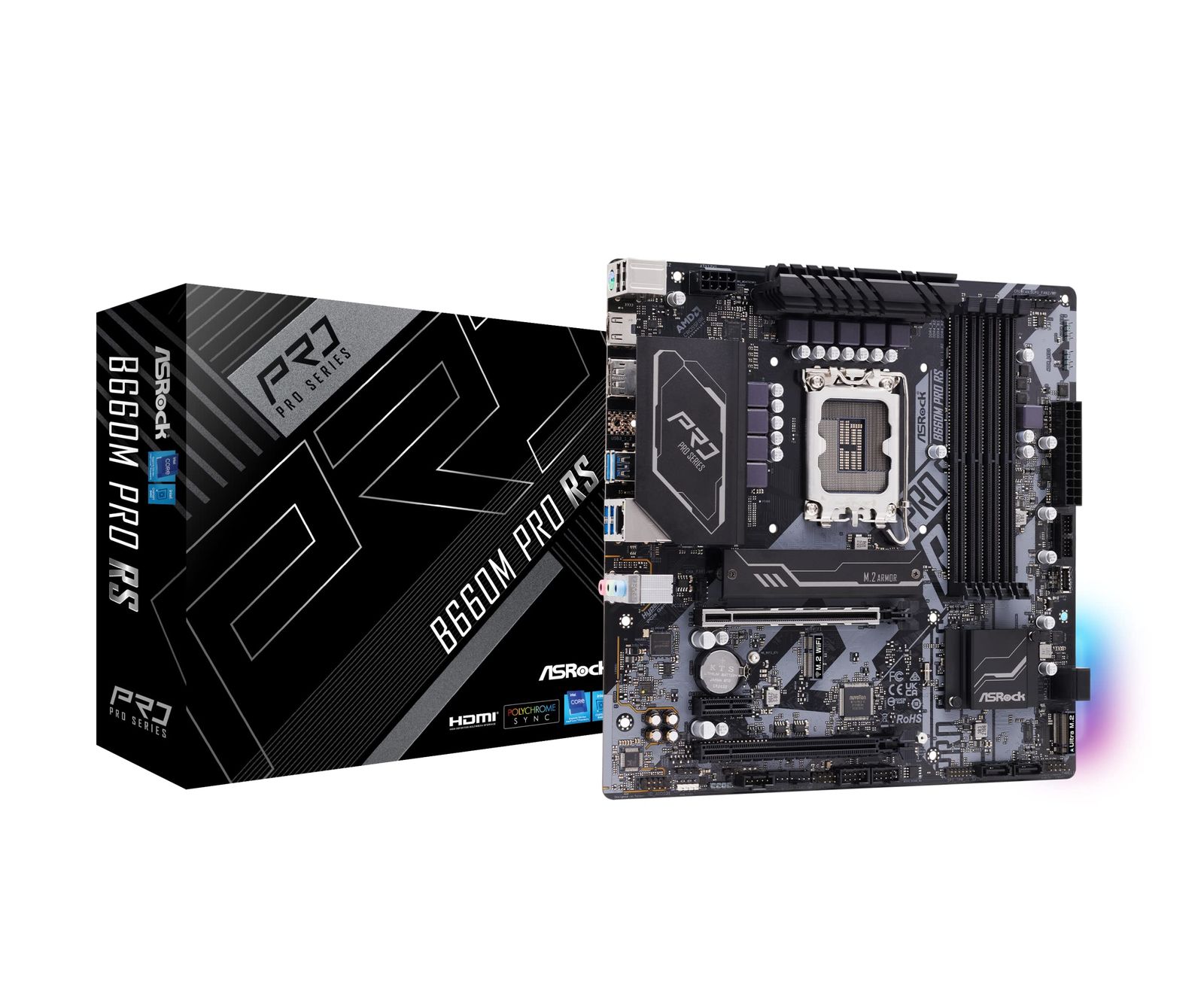 ASRock マザーボード B660M Pro RS Intel B660 シリーズ 第12世代 CPU LGA1700 対応 B660M MicroATX 正規代理店品 単品