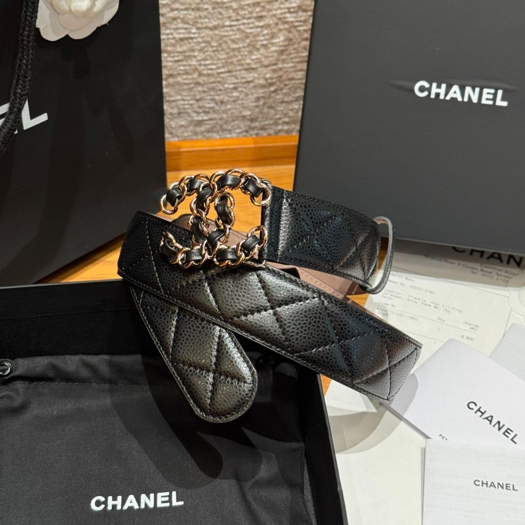 【上品な細みベルトで大活躍】CHANEL★ベルト★24B限定 今日特価】Chanel ニューモデル レディースベルト-3 - メルカリ
