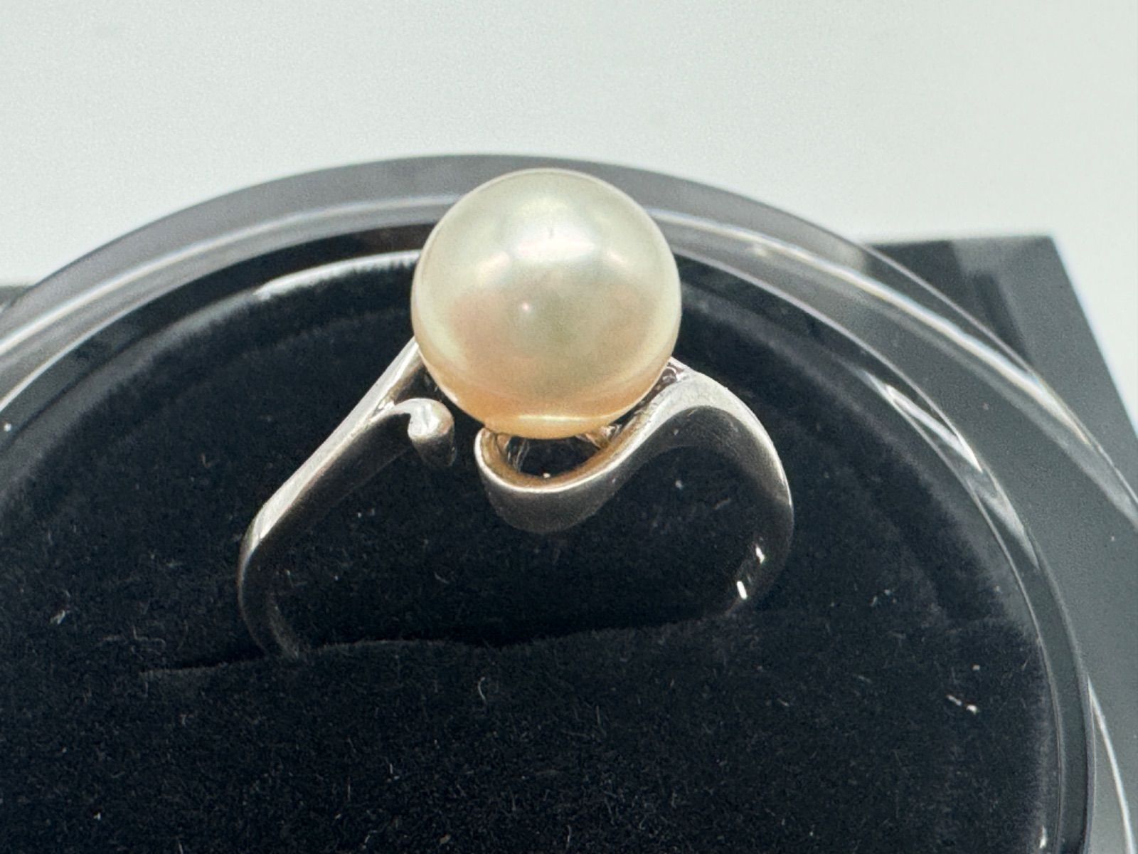 MIKIMOTO Ptアコヤ本真珠指輪 8.2㎜ 慶事弔事両用 #15 美品 lemeilleur_lel215