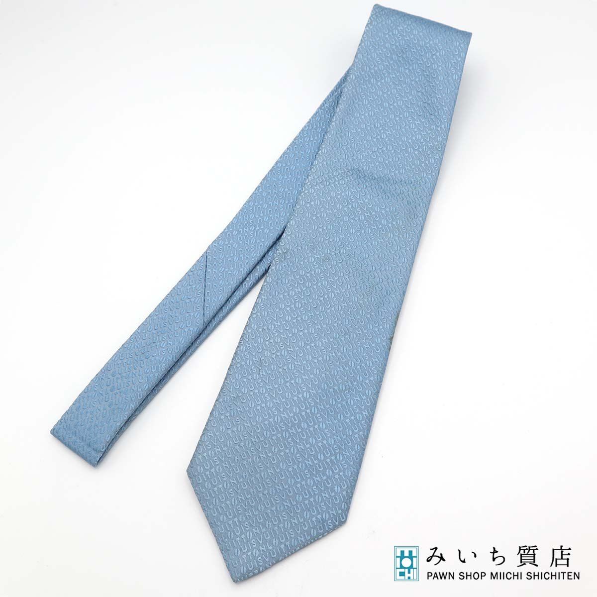 LOUIS VUITTON ルイヴィトン LV ネクタイ 総柄 文字 シルク100