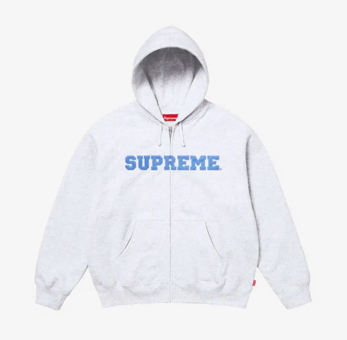 25FW Supreme シュプリーム フード付き ジップアップパーカー グレー M