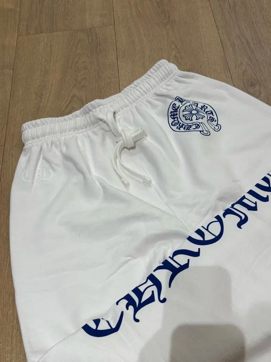  CHROME HAEATS クロムハーツ 馬蹄 ロゴ スウエットパンツ 白 青 M ジョガーパンツ スウェットパンツ パンツ