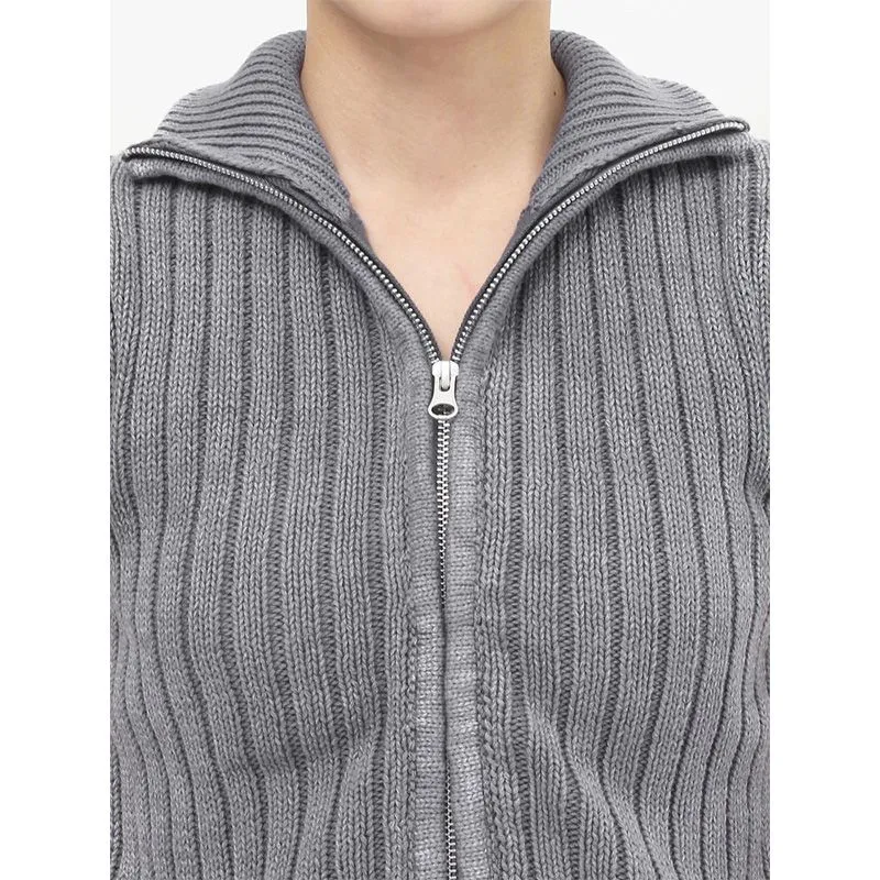 即納】W ZIPブリーチワイドリブニットトップス GYDA ジェイダ