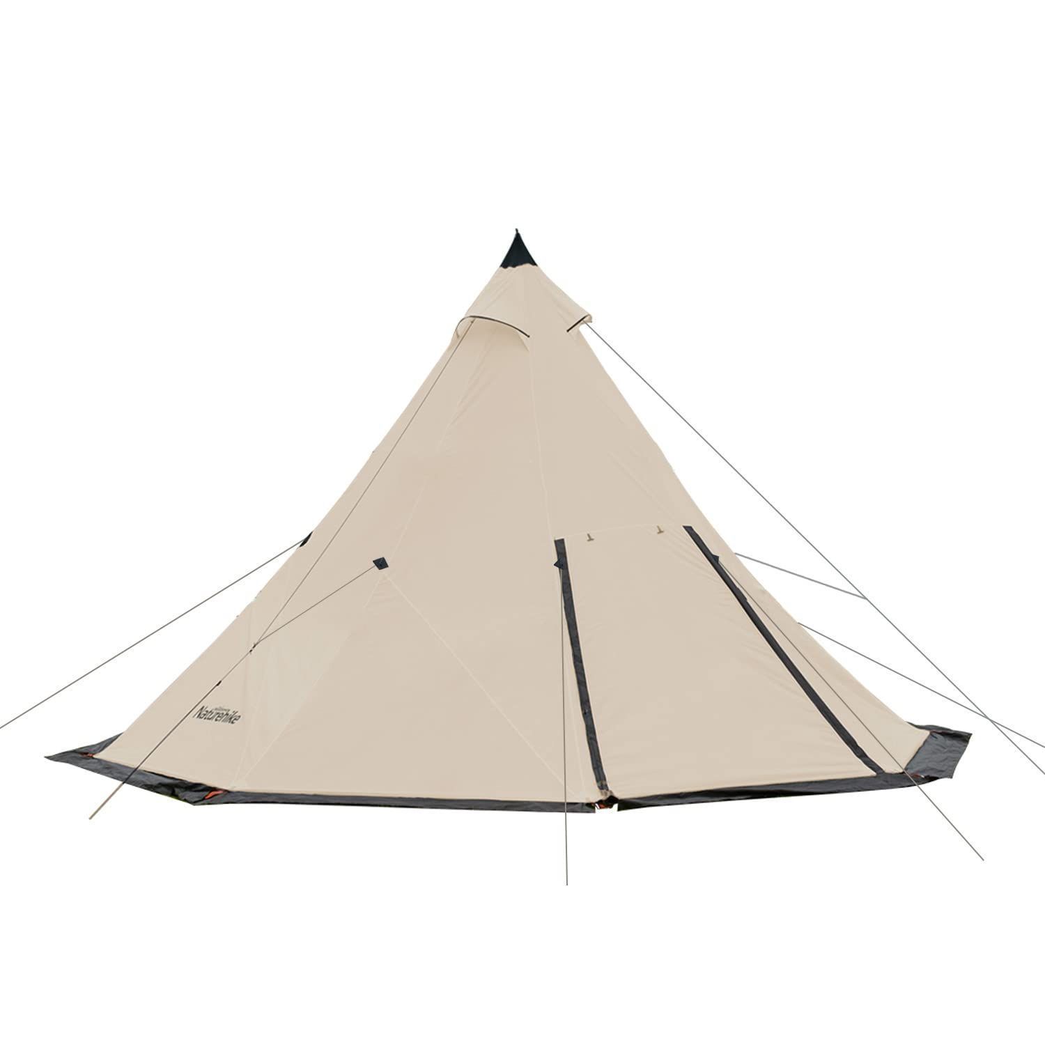 Naturehike ワンポールピラミッドテント3-4/5-8人用マルチパーソンに適したオクタゴンピラミッドテント4シーズンファミリーテント収納バッグ付家庭用簡単設営 キャンプ用品