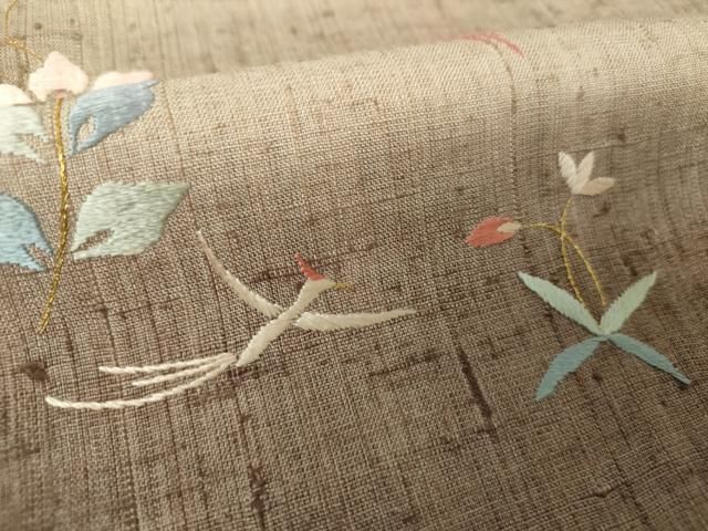 平和屋着物○訪問着 刺繍 花間道 暈し染め 金糸 正絹 逸品