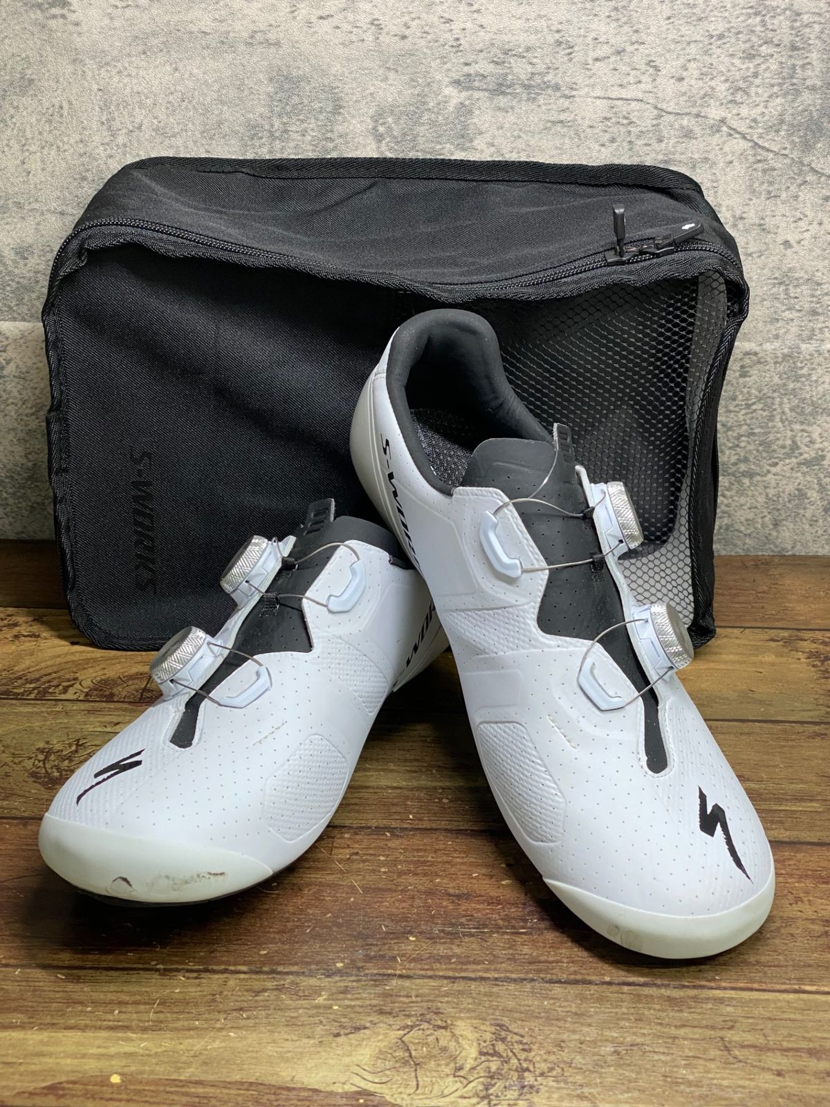 JM396 スペシャライズド SPECIALIZED エスワークス S-WORKS トーチ TORCH RD ビンディングシューズ 白 TEAM EU43 SPD-SL